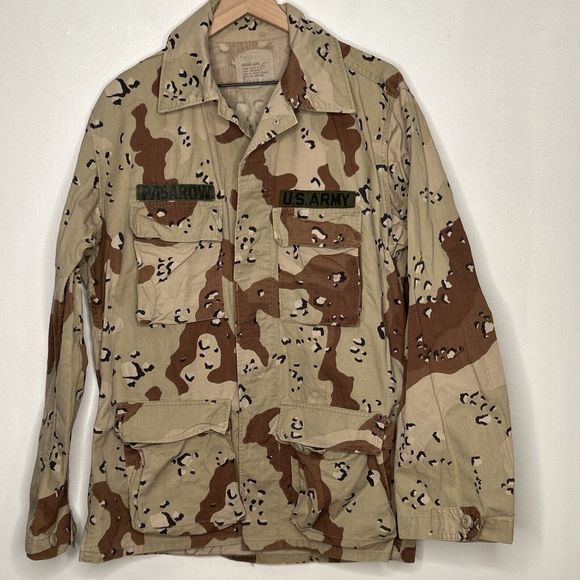 US Army Other - US Army Issued Camouflage Jacket Size Medium Long Military Cargo Pockets